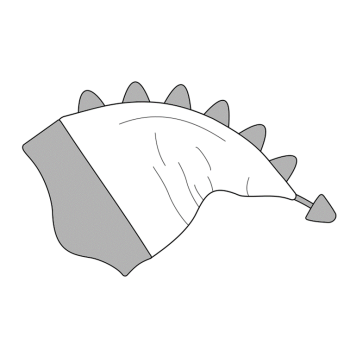 JULAWI Drachenmütze Papierschnittmuster Skizze Zeichnung